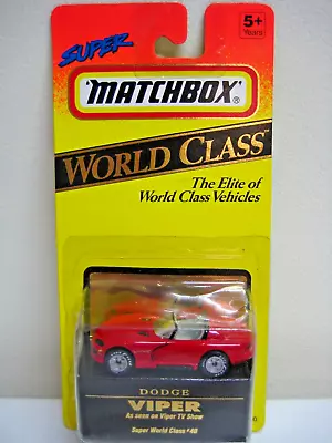 Matchbox World Class Dodge Viper 1993 - AS SEEN ON VIPER TV SHOW- • $1.99