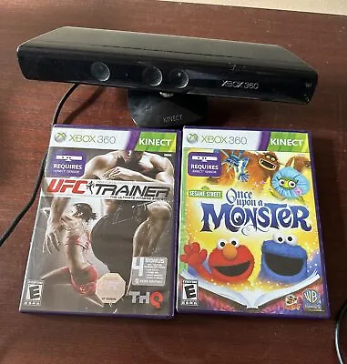 Microsoft Xbox 360 Kinect Sensor Model 1414 With  Games Free Shipping • $23.99