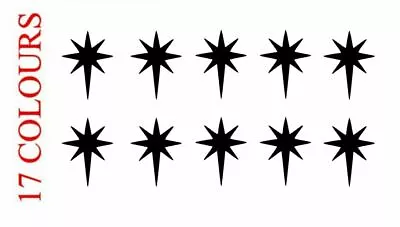£1.30 • Buy 10 X Bethlehem Christmas Star Vinyl Decal Stickers Peel Offs 