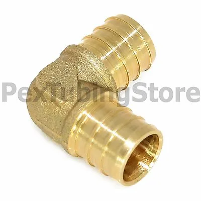 PEX Fittings All Sizes - Brass Crimp Elbows Tees Couplings Adapters ASTM NSF • $0.99