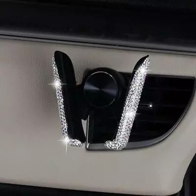 Car Phone Crystal Holder Air Vent Mount Clip With Bing Rhinestone Outlet Bracket • $20.59