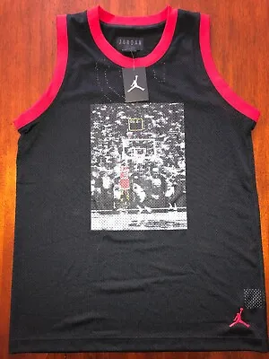 Michael Jordan The Last Shot Photo Mesh Jersey Air Jordan Brand Nike Last Dance • $150