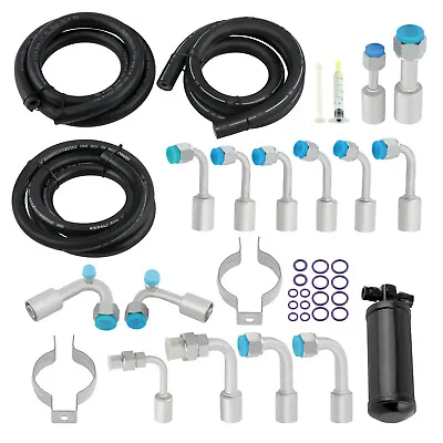 134a Air Conditioning AC A/C Hose Kit Assembly + Fittings Drier • $108