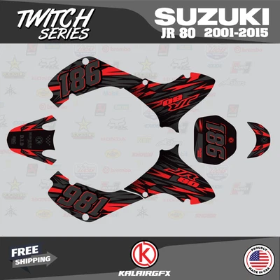 $144.77 • Buy Graphics Kit For SUZUKI JR80 (2001-2015) JR 80  TWITCH-red