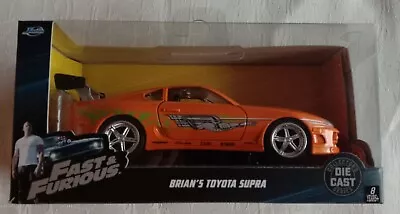 Fast And Furious 2018 Edition Brian's Toyota Supra Orange 1:32 Die Cast Car • $29.99