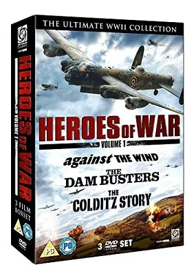 Heroes Of War Vol 1 (Dambusters The/Against The Wind/Colditz Sto... - DVD  PYVG • £3.49