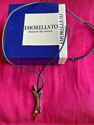 REDUCED!!!  Unisex Morellato Stainless Steel Pendant W/ Diamond Necklace • $39