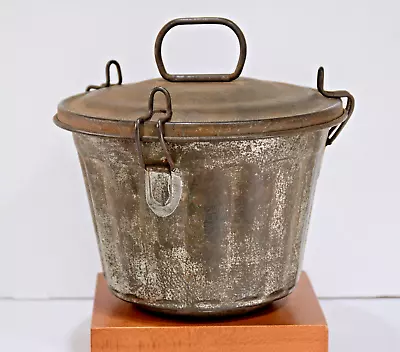 Antique Kreamer Like Pudding Baking Mold Tin Metal With Locking Lid And Handle • $24.99