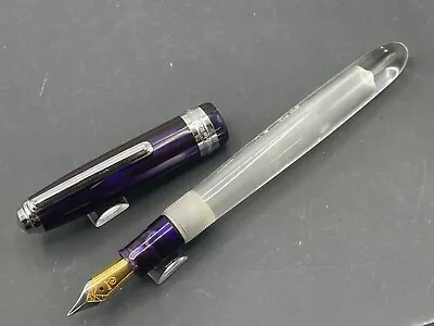 Recife France Large-Size Crystal Doue Purple Violet Marble Fountain Pen Medium • $65