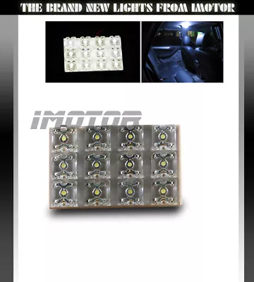 12 LED BA9S/194/168/T10 Adapter Dome Map Interior Trunk Courtesy Lights White • $4.69