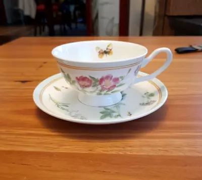 Maxwell & Williams Butterfly Garden Cup & Saucer Bone China • $15