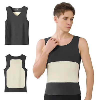 Men's Sleeveless Thermal Underwear Velvet V-neck T-shirt Slim Bottoming  Vest • $12.99