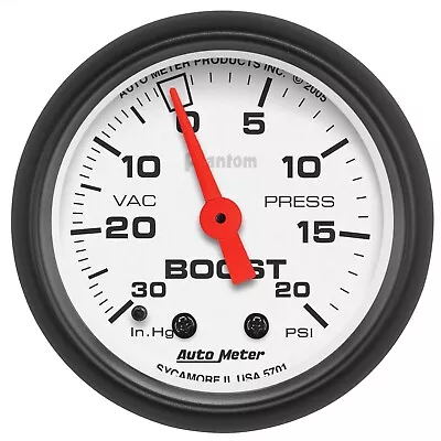 AutoMeter 5701 Phantom Mechanical Boost/Vacuum Gauge • $89.99