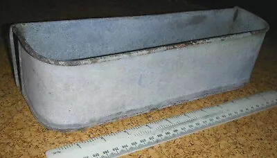 £14.50 • Buy Vintage Small Galvanised Metal Trough Window Box Planter -  12 X 3 X 3 Inches