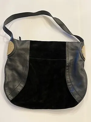 Makowsky Giamma Suede & Smooth Leather  Purse Shoulder Bag Black Purse  NWOT • $63.74