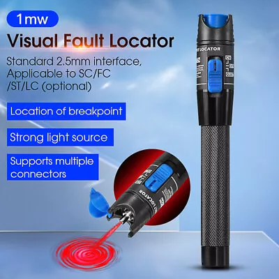 COMPTYCO 1MW Visual Fault Locator Fiber Optic Laser Cable Tester Test VFL 1KM • $16.16