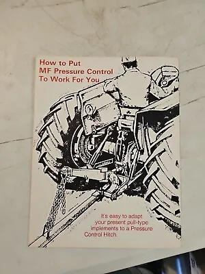 1966 Massey Ferguson MF Tractor Pressure Hitch Control Dealer Sales Brochure • $13.45