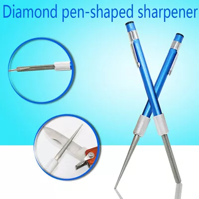 Diamond Pen Rod Portable File Sharpener Tool Blade Stone Kitchen Knife Fish Hook • $4.36