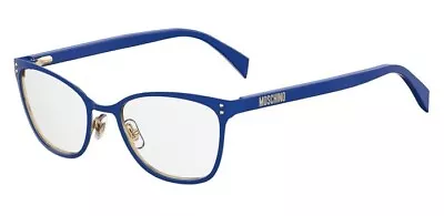 Moschino Women Eyeglasses MOS511 0PJP Blue Oval Metal 53-17-145 New Brand • $49