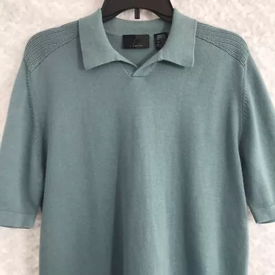 J. Ferrar Mens Medium Blue Short Sleeve Shirts Button Down Shirt Pullover Shirt • $14.99