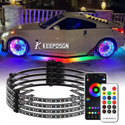 15.5  LED RGB Wheel Rim Ring Lights Underglow For Nissan Chevy Dodge 13  Rotor • $186.25