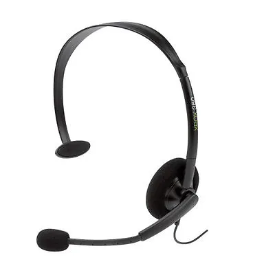 Official Microsoft Xbox 360 Headset Boom Microphone Headphone Black Speaker Set • £5.99