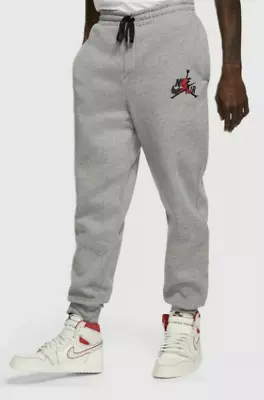 Jordan Pants Men's Size M L XL Jumpman Fleece Jogger Athleisure Grey DH9502-091 • $59.95