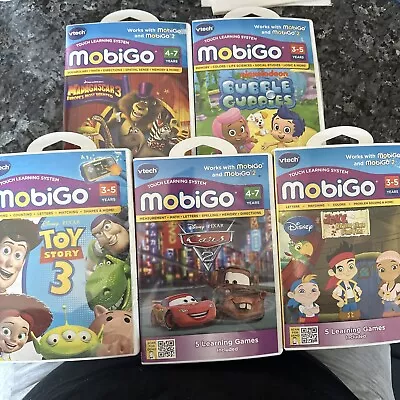 Lot Of 5 Vtech Mobigo Game Cartridges NEW Cars Jake Bubble Toy Story Madagascar • $39.95