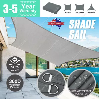 $59.99 • Buy Waterproof Extra Heavy Duty Shade Sail Shade Cloth Sun Triangle Square Rectangle