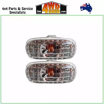 Indicator Guard Blinker CLEAR Lights Fit Holden Rodeo RA Isuzu DMAX PAIR 03-08 • $39.95