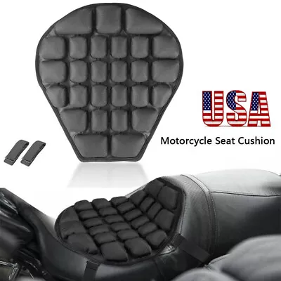 $17.98 • Buy Motorcycle Gel Seat Cushion Comfort Shock Pad Cover Breathable Pressure Relief