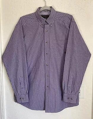 Ariat Shirt Mens Medium Pro Series Button-Down Long Sleeve Purple Western Cowboy • $22.49