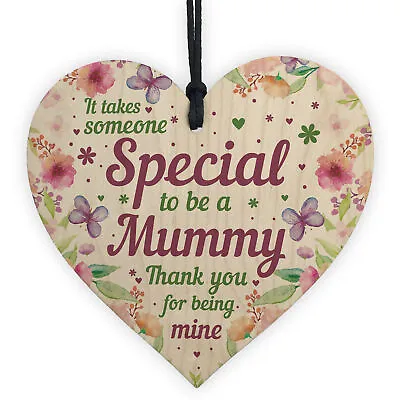 Mummy Birthday Mothers Day Gifts Wooden Heart Gift For Mum From Daughter • £3.99