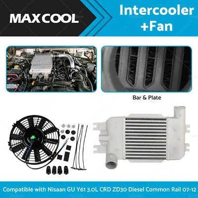 Intercooler+Fan For Nisaan GU Y61 3.0L CRD ZD30 Diesel Common Rail 07-12 • $170