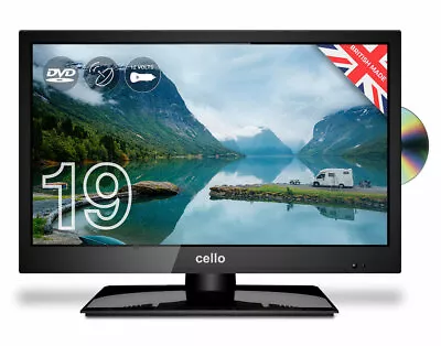 CELLO 19  INCH LED 12v 24v TV TRAVELLER  TV DVD FREEVIEW HD & SAT CARAVAN TV • £179