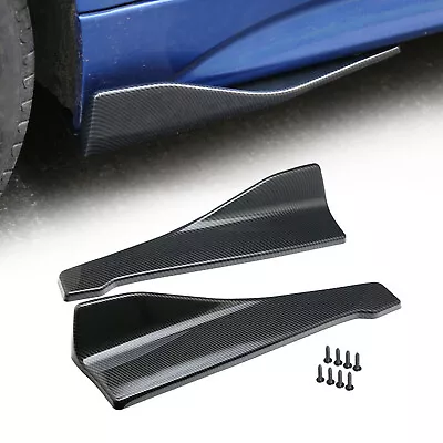 48cm Skirt Spoiler Rear Lip/Side Extension Rocker Splitters Winglet Wings Carbon • $67.09