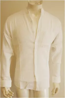  BNWT Men Cheese Cloth Gap Shirt WHITE matching Buttons Long SleeveSize3XL • $22.83