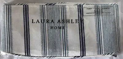 LAURA ASHLEY 'Heacham Stripe' Dark Seaspray Tie Backs Pack Of 2 NWT Coastal • £15