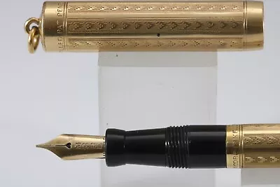 Vintage (c1920-30) Moore Ribbon 18k Gold Filled Maniflex Fountain Pen • $199.12