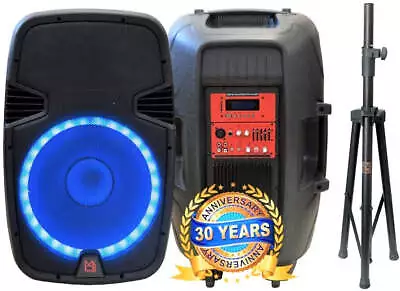 MR DJ PBX2690LB 15  Bluetooth Speaker + Stand2-way 15  PA DJ 3500 Watts Active P • $229.99