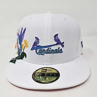 New Era 59FIFTY MLB St. Louis Cardinals White Blooming Pink Brim Fitted Hat • $39.99