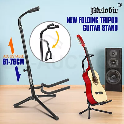 $24.95 • Buy Melodic Guitar Folding Tripod Stand Universal Guitar Stand Holder Metal Rack