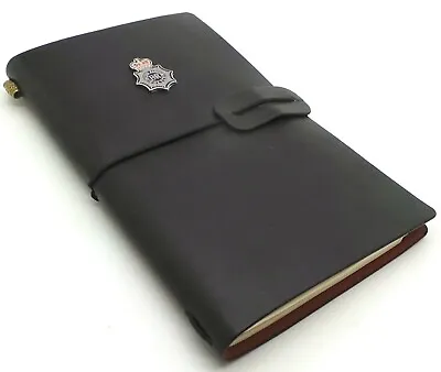 UK Police Leather Journal Notebook Crest Badge Any Region Force County Met Gifts • £22.95