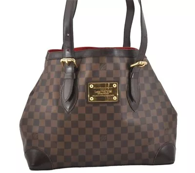 Authentic Louis Vuitton Damier Hampstead MM Shoulder Tote Bag N51204 LV 9323I • $310