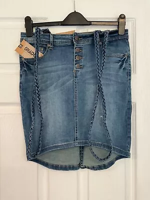 BNWT Denim Skirt Size 10 Braces ONADO • £7.50