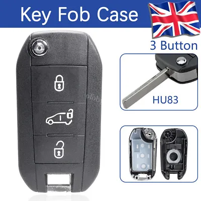 3Button Flip Car Key Fob Case Repair Shell For Vauxhall Vivaro Toyota Proace Van • £7.85