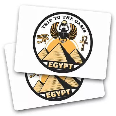 2x Vinyl Sticker Egypt Pyramid Trip Oasis #59577 • £2.99