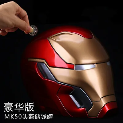 Iron Man Mk50 MK17 MK39 Large Helmet Gk Resin Model Piggy Bank Coin Can Creative • $67.13