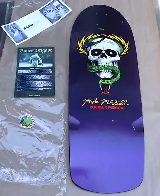 2012 Powell Peralta Mike McGill Bones Brigade Snake Skull Purple Skateboard Deck • $750