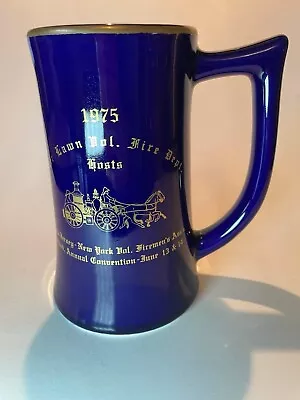 1975 Fair Lawn NJ Fire Dept Fire Company Mug Stein Ceramic Navy Blur Memeroblia • $10